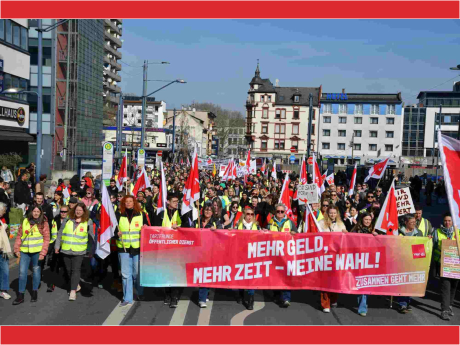 Demozug durch die Stadt