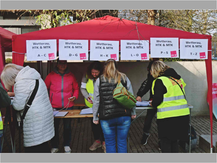 Streikerfassung in Offenbach