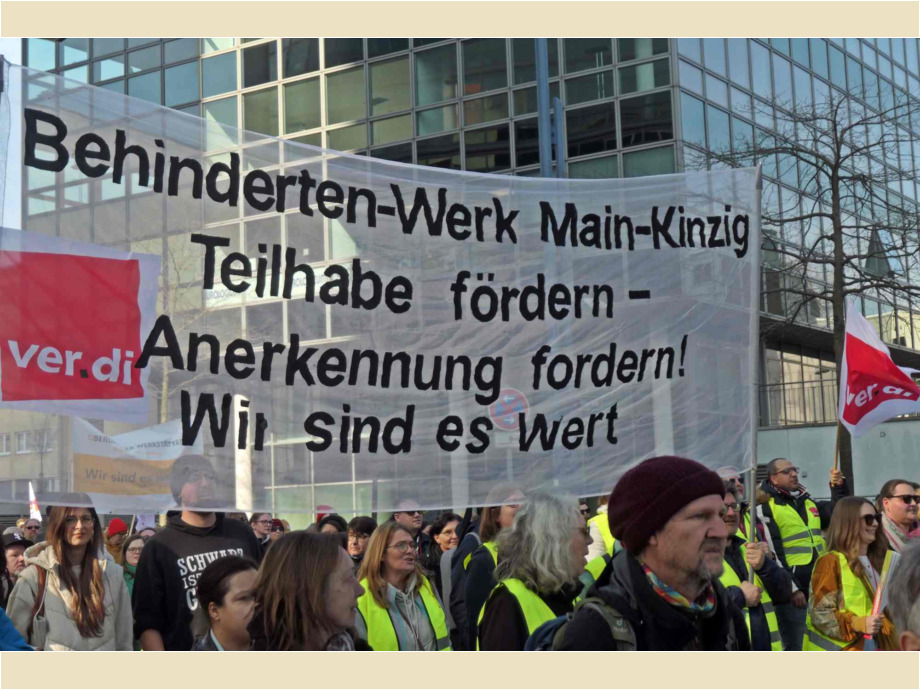 Demozug durch die Stadt