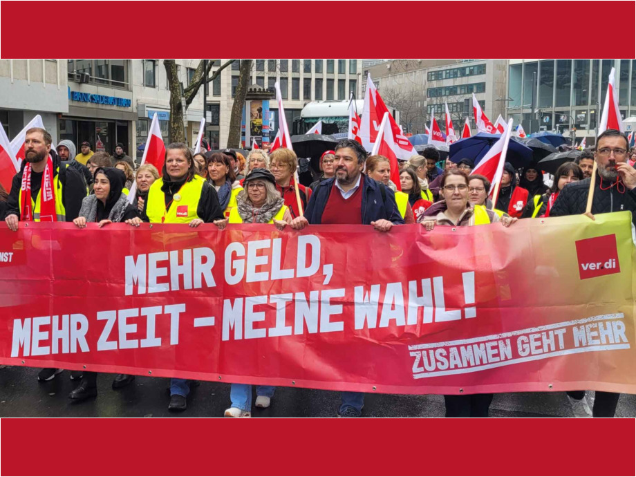 Demozug durch die Stadt