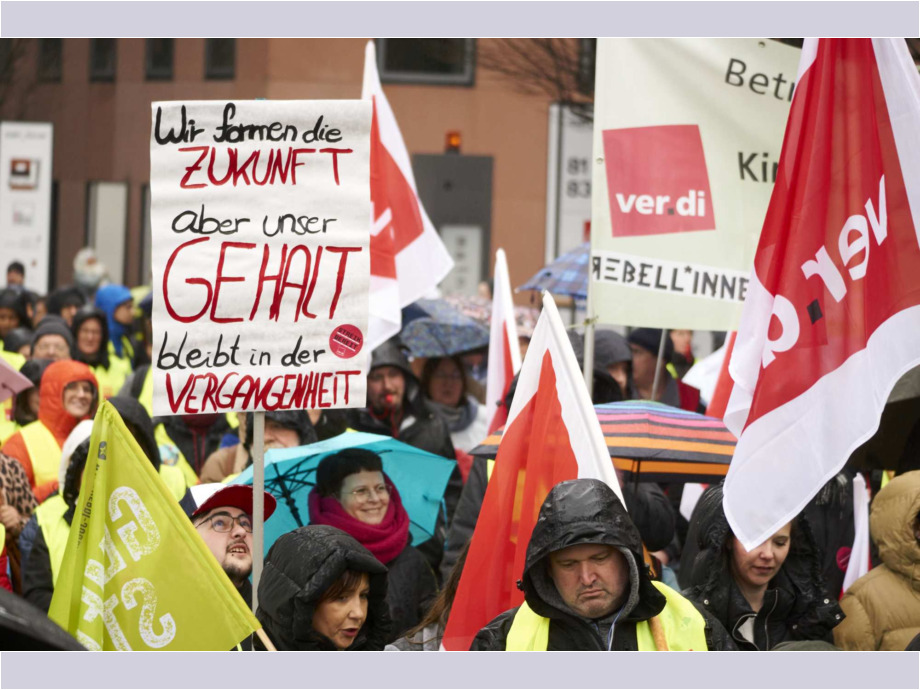 Demozug durch die Stadt