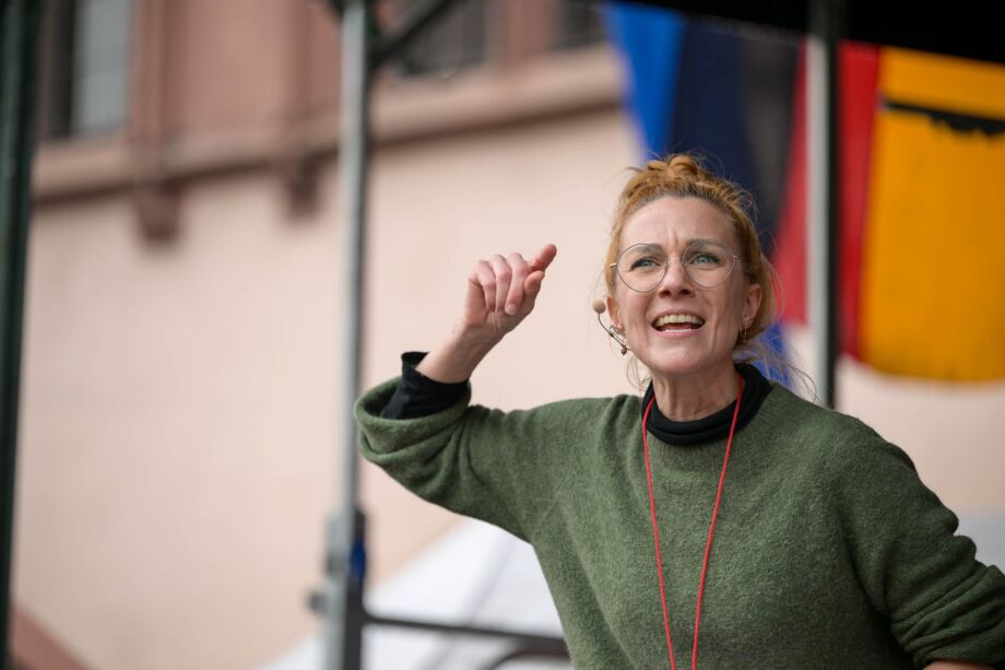 Natalie Jopen, stellvertr.Landesbezirksleiterin verdi Hessen Natalie Jopen, stellvertr.Landesbezirksleiterin verdi Hessen