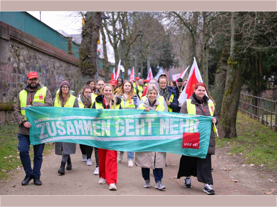 Demozug durch die Stadt