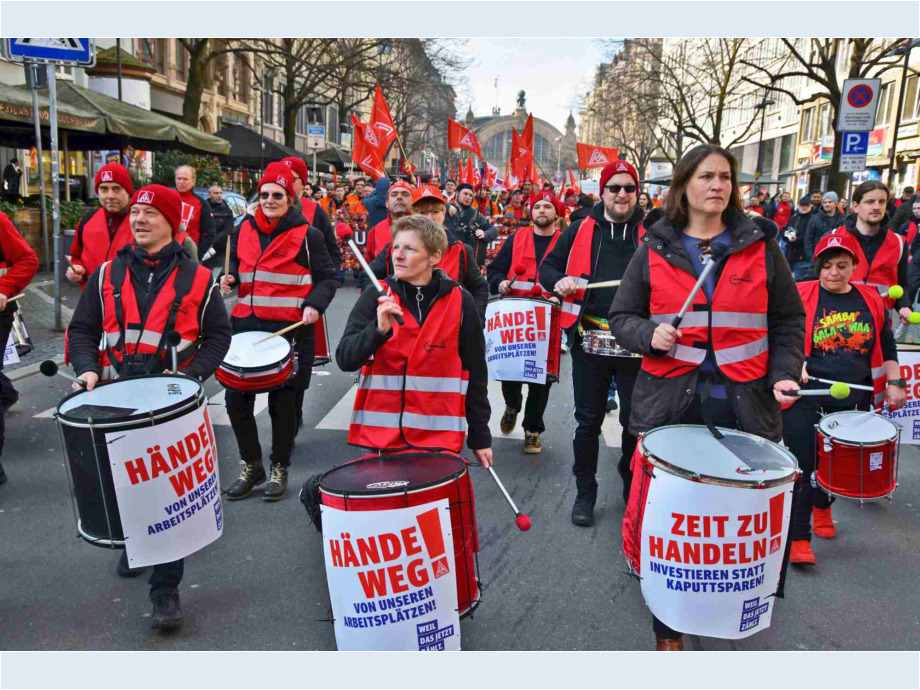 Demozug durch die Stadt