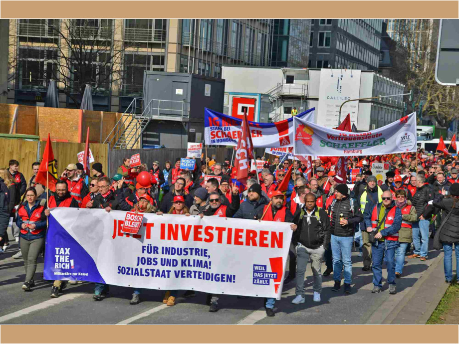 Demozug durch die Stadt