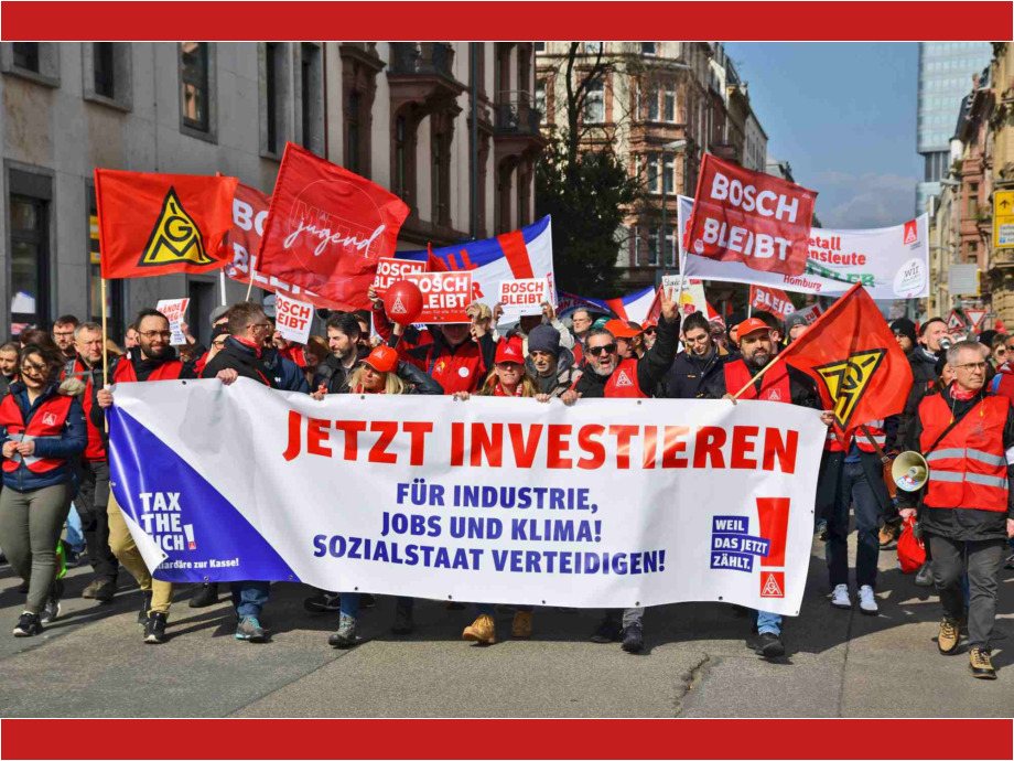 Demozug durch die Stadt