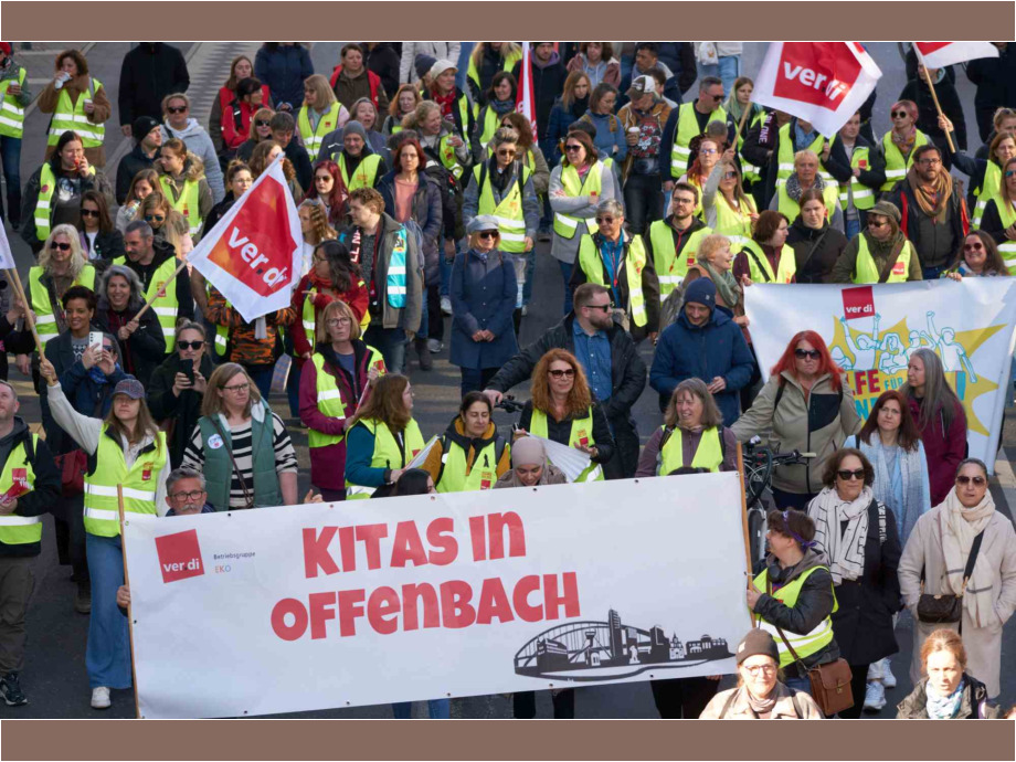 Demozug durch die Stadt