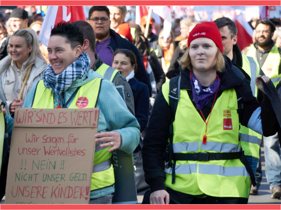 Demozug durch die Stadt