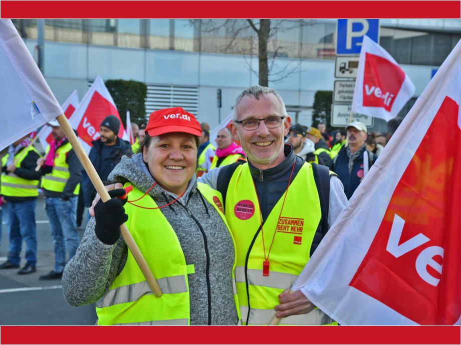 Tarifverhandlungen für den Öffentlichen Dienst und für die Luftsicherheitskräfte, Warnstreik am 10.03.2025 am Flughafen Frankfurt Tarifverhandlungen für den Öffentlichen Dienst und für die Luftsicherheitskräfte, Warnstreik am 10.03.2025 am Flughafen Frankfurt