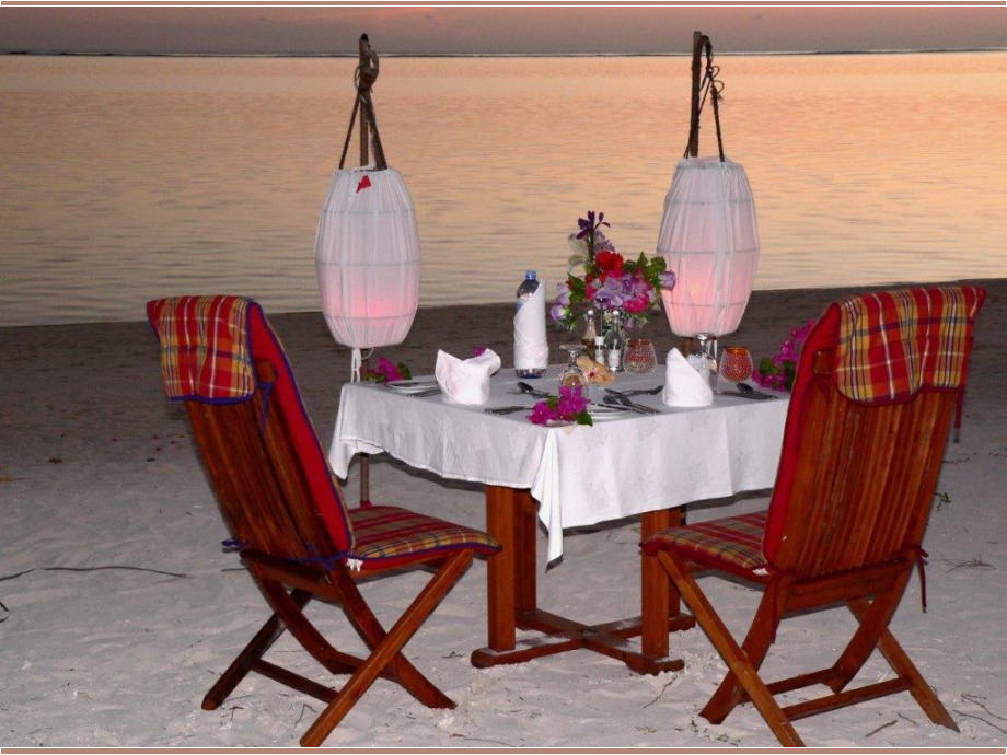 Diner bei Sonnenuntergang