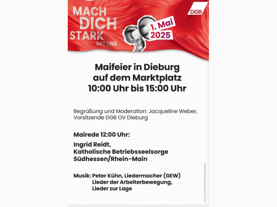 Maifeier der Gewerkschaften in Dieburg