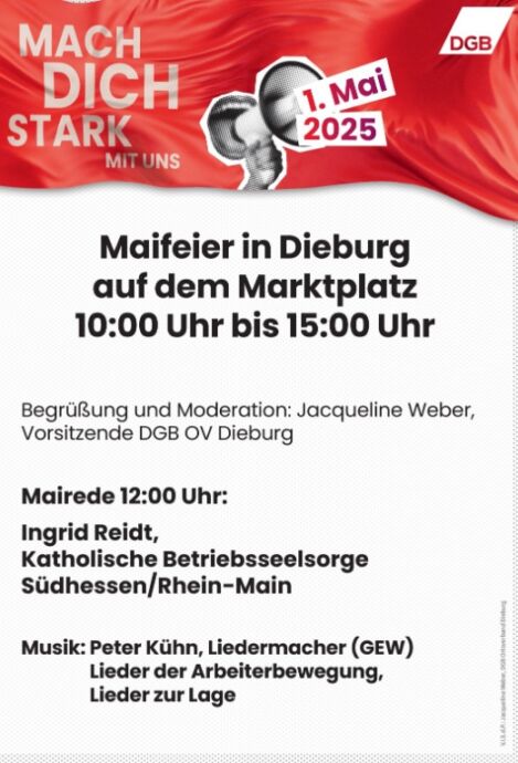 Maifeier der Gewerkschaften in Dieburg