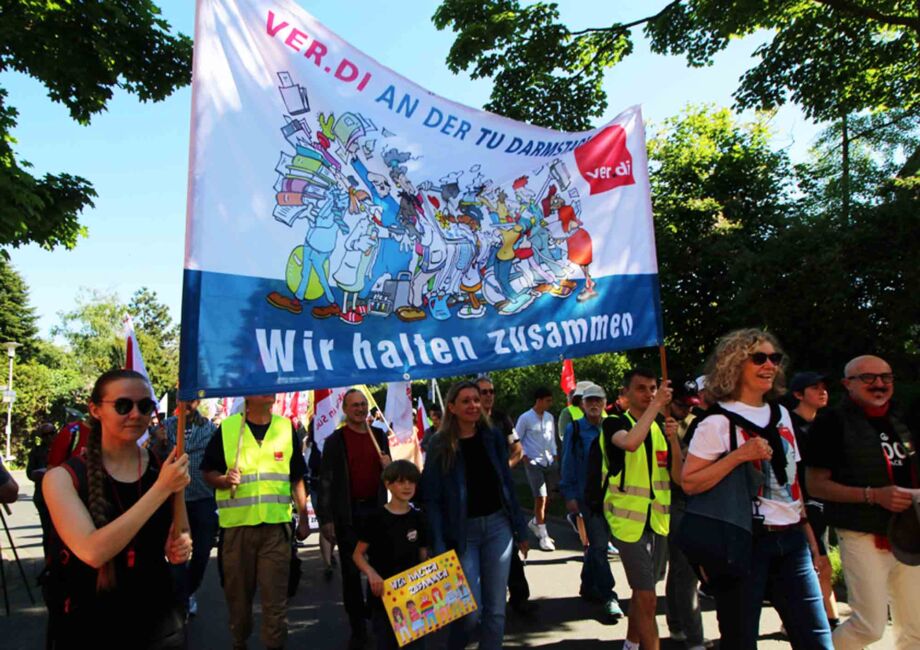 Maifeier der gewerkschaften 2025 in Darmstadt