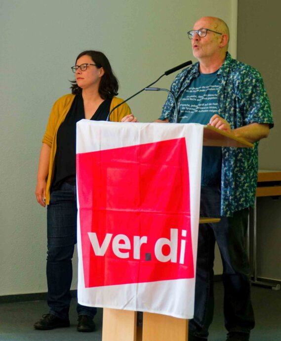 Tiny Hobbs, ver.di-Vertrauensmann bei der Deutschen Post AG in Frankfurt