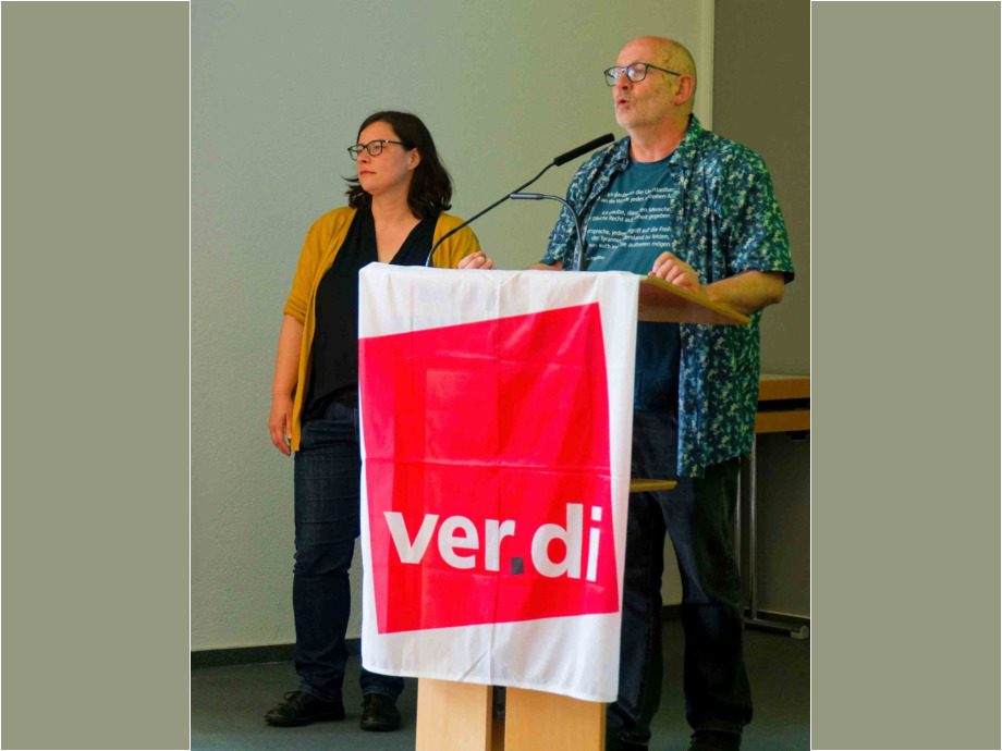 Tiny Hobbs, ver.di-Vertrauensmann bei der Deutschen Post AG in Frankfurt