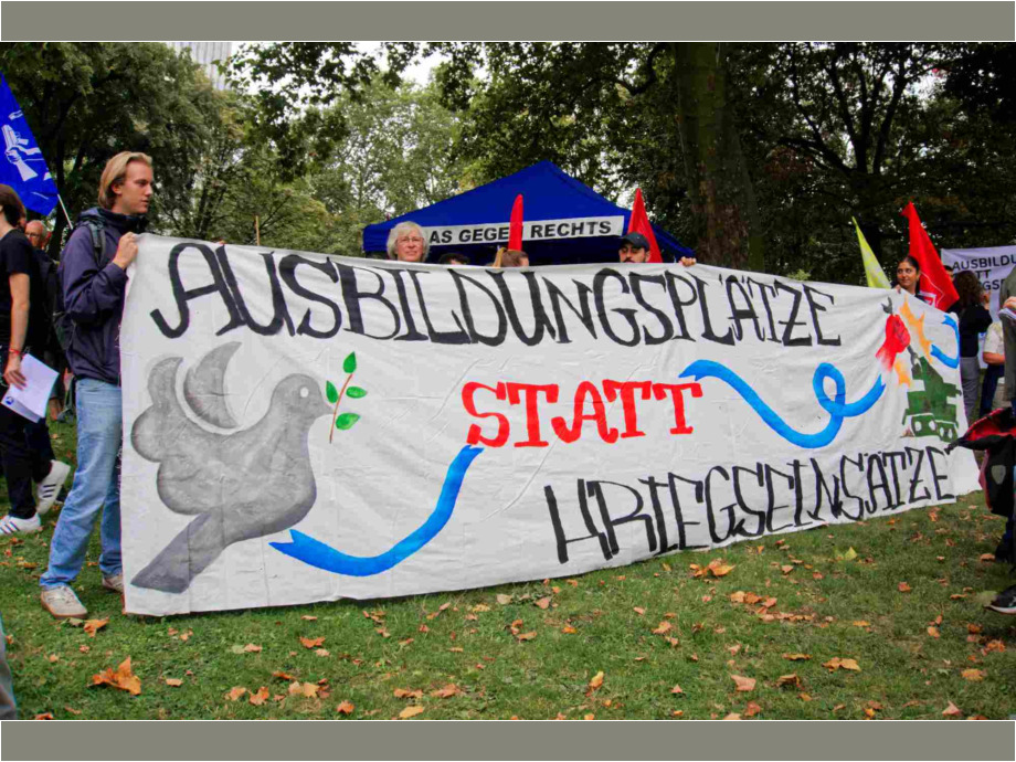 Ausbildung statt Aufrüstung! Ausbildung statt Aufrüstung!