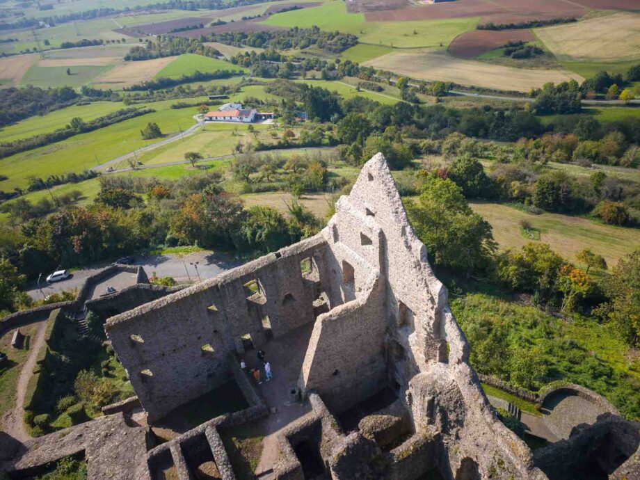 Blick vom hohen Turm der Burg Gleiberg Blick vom hohen Turm der Burg Gleiberg
