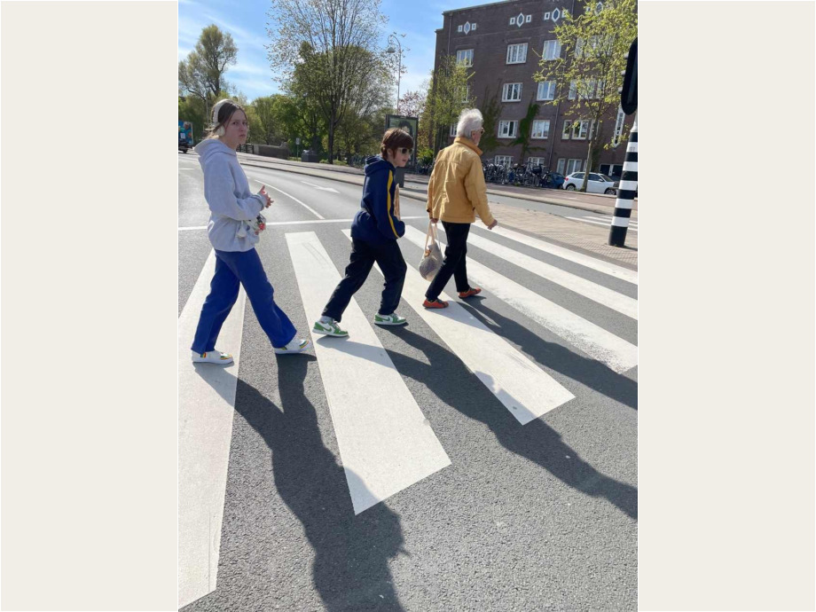Auf dem Zebrastreifen