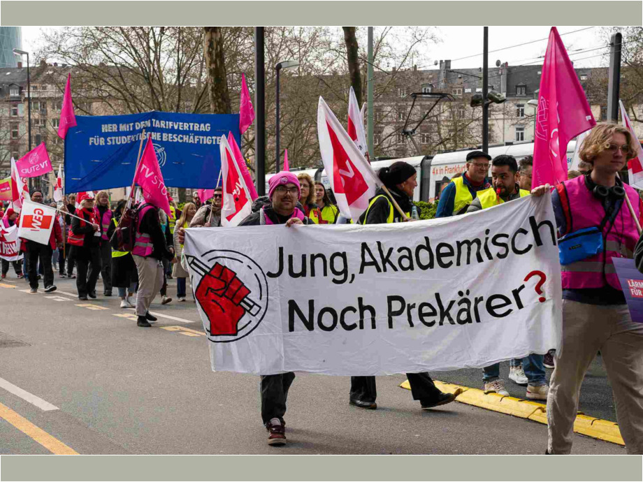 Demozug durch die Stadt