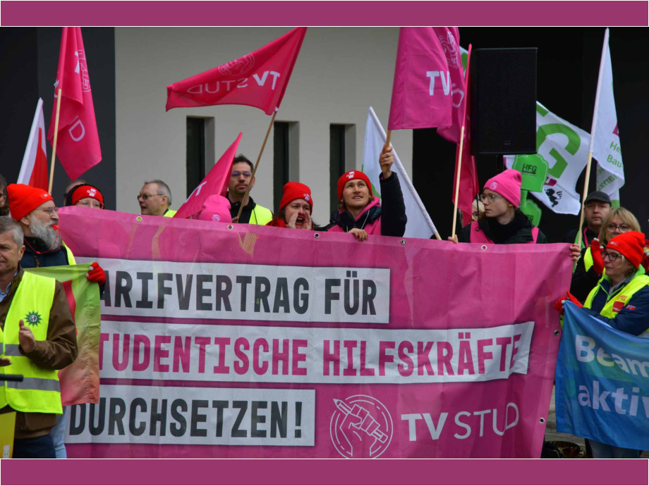 Studentische Hilfekräfte fordern Tarifvertrag Studentische Hilfekräfte fordern Tarifvertrag