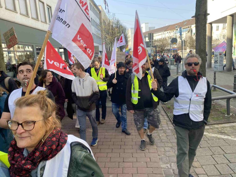 Demozug durch die Innenstadt