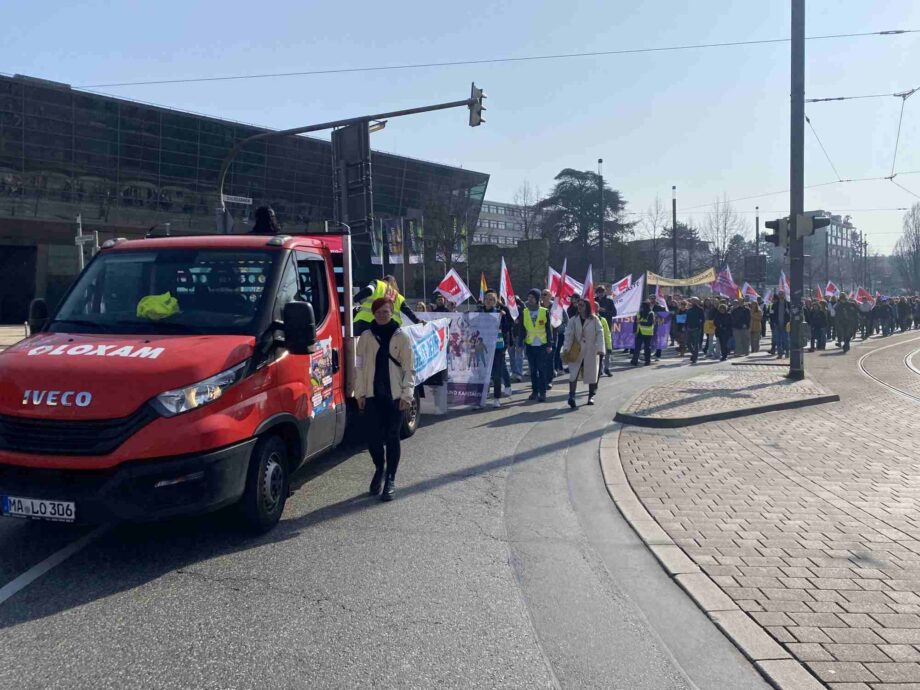 Demozug durch die Innenstadt