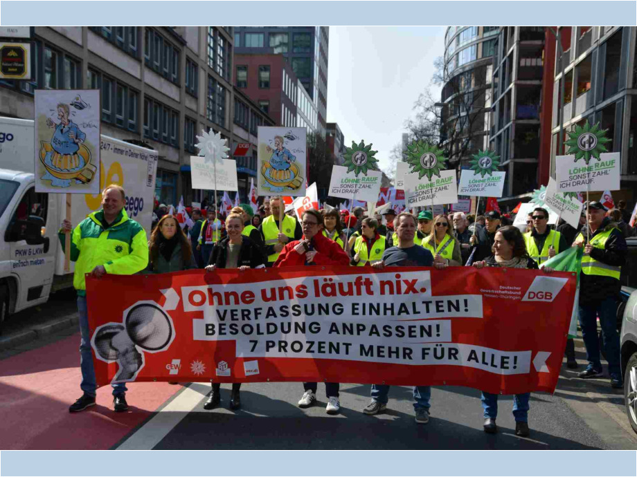 Demoauftakt am Gewerkschaftshaus Frankfurt