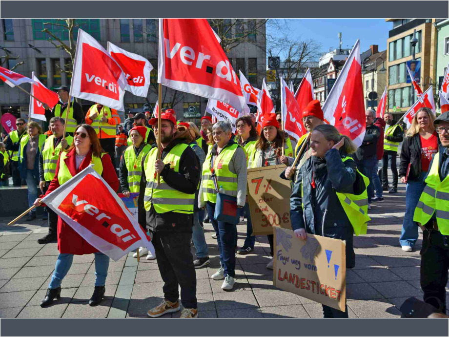Beschäftigte der Landesdienststellen fordern die Anerkennung ihrer Arbeit
