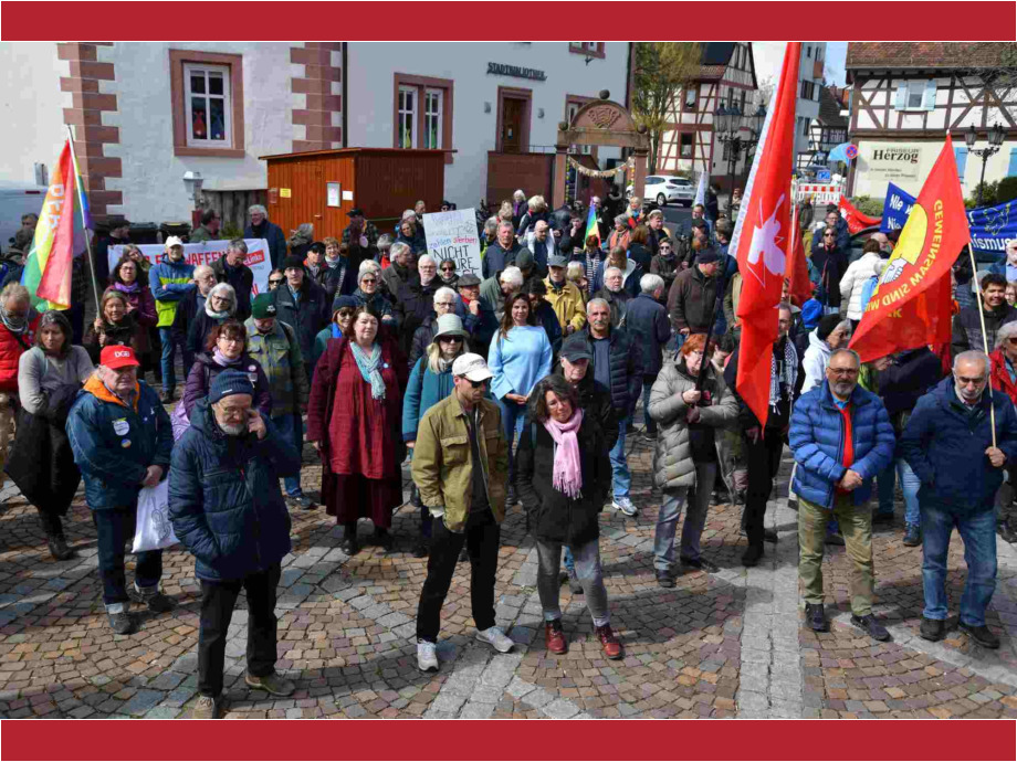 Auftaktkundgebung auf dem Freien Platz in Bruchköbel