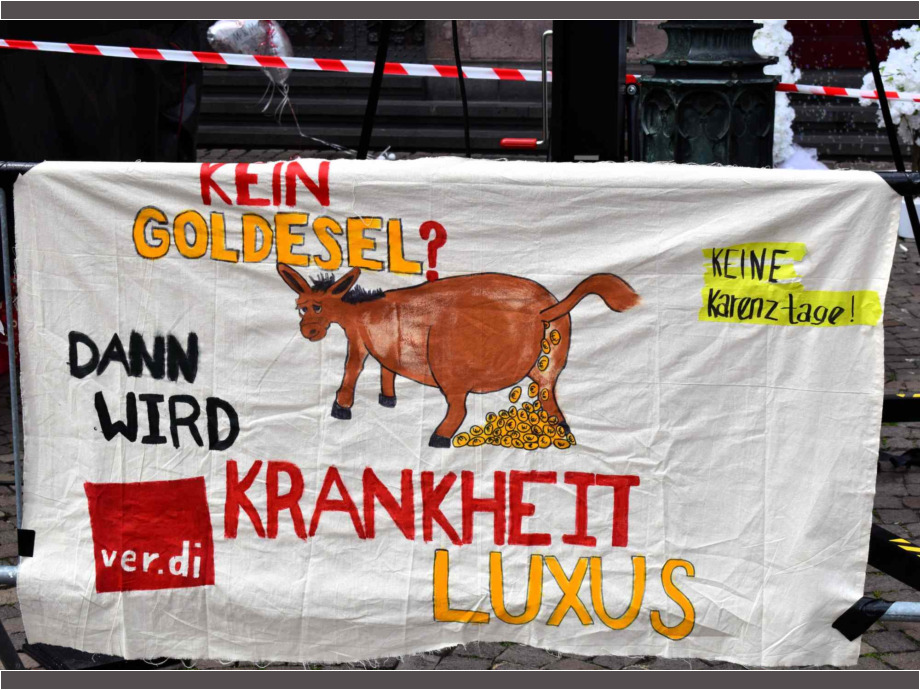 ver.di fordert 6,6 Prozent mehr Lohn bei einer Laufzeit von zwölf Monaten ver.di fordert 6,6 Prozent mehr Lohn bei einer Laufzeit von zwölf Monaten