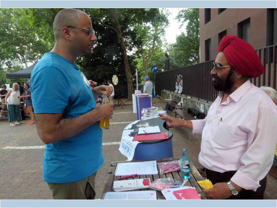 Infostand mit Beratung