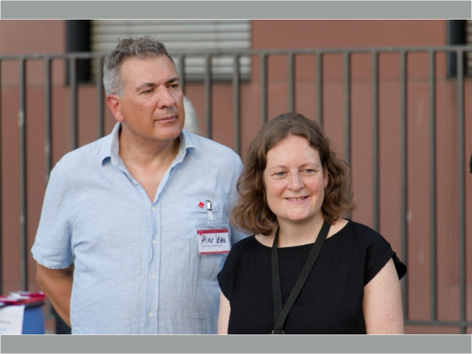 Alex Klein und Anja Willmann, Landesbezirksleitung verdi Frankfurt