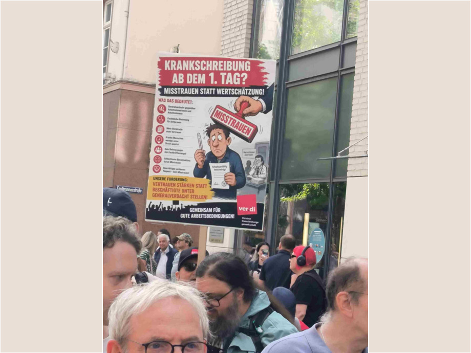 Demozug durch die Stadt