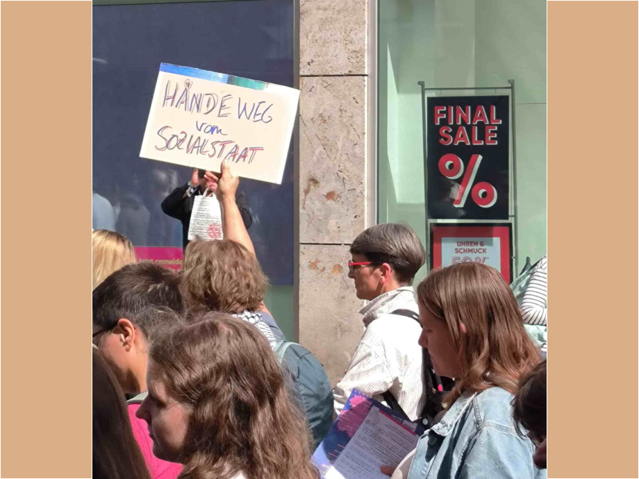 Demozug durch die Stadt