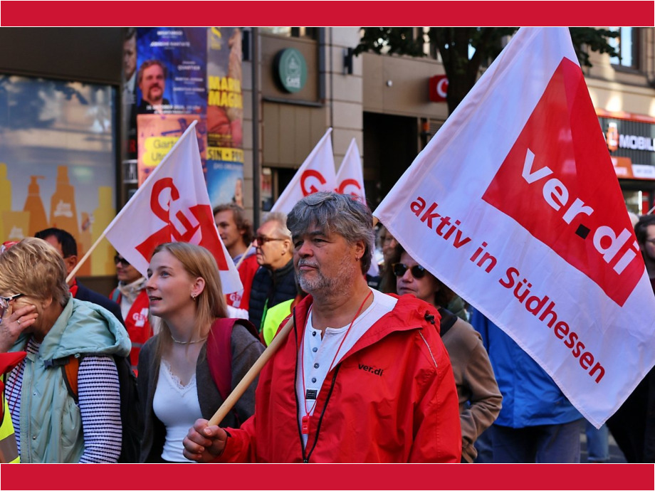 Demozug durch die Stadt