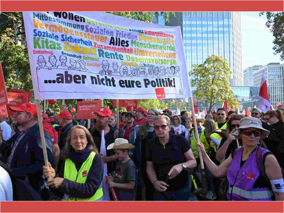 Demozug durch die Stadt