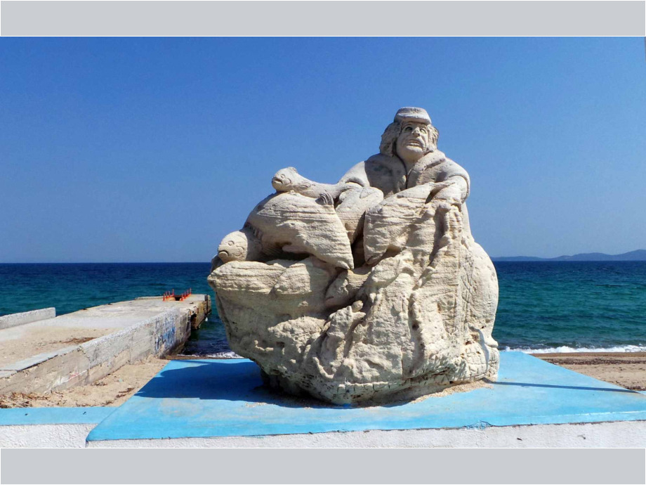 Skulptur am Strand